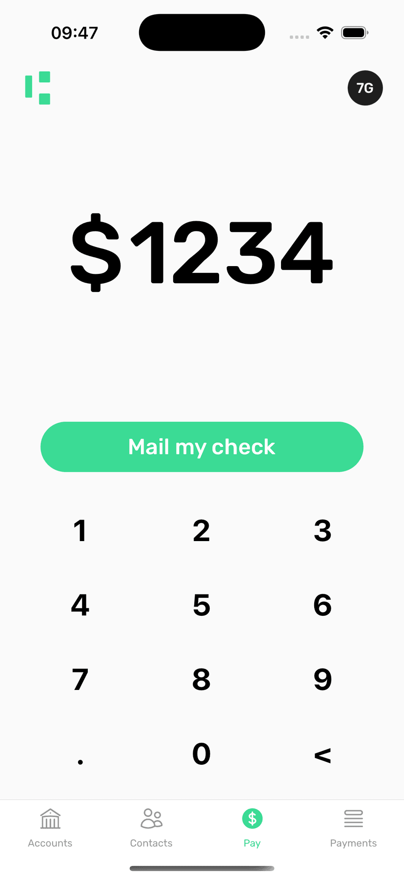 Enter the amount to send